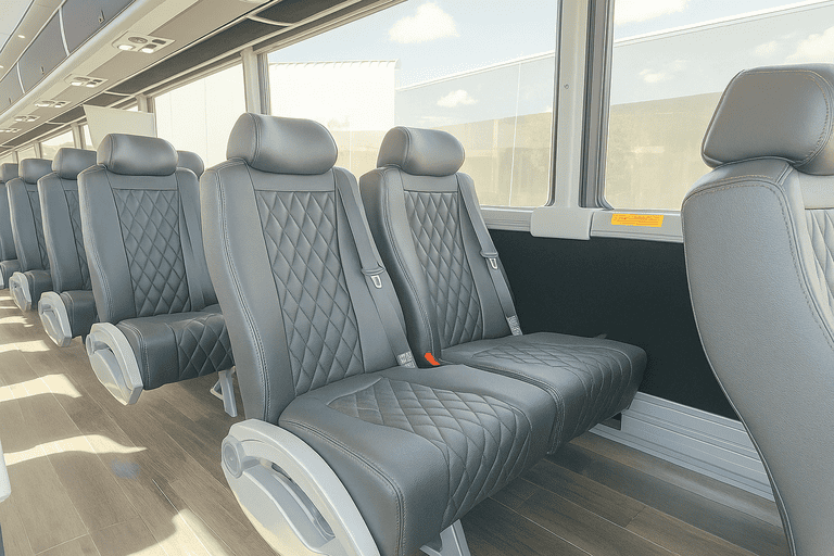 interior of Charter Bus Rental Hammond charter bus